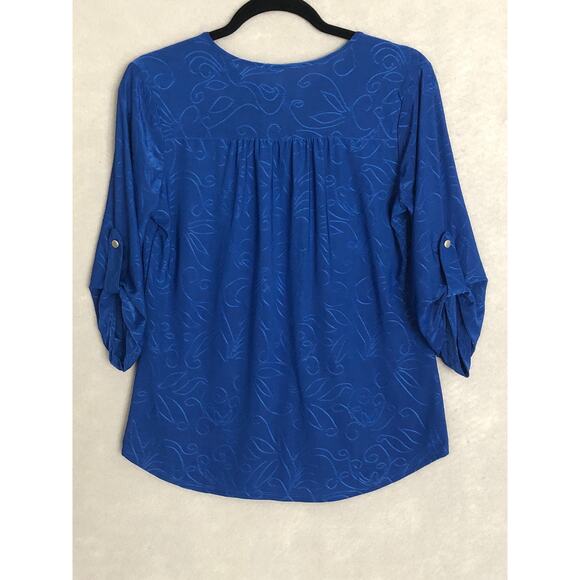 NY Collection Pop-Over Top Women's Size Medium Petite Half Zip NEW - Picture 4 of 7